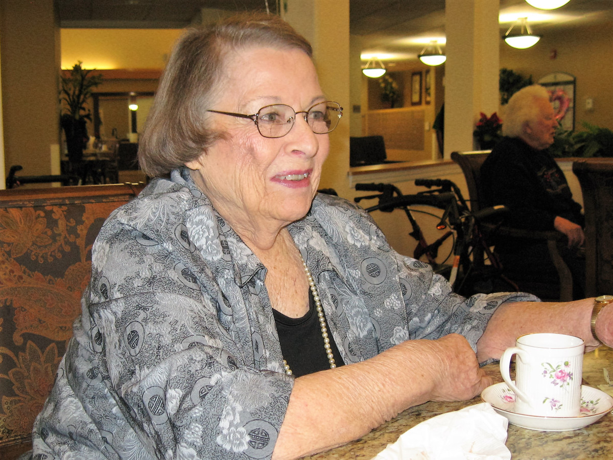 Mom in the dining room in May 2013